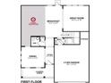 First floor plan showcasing a great room, kitchen, dining area, and two-car garage at 3000 Middleton Dr, Goose Creek, SC 29445