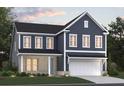 Two-story home featuring a neutral color scheme and a white garage door at 5000 Middleton Dr, Goose Creek, SC 29445