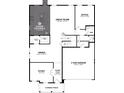 First floor plan showcasing a kitchen, great room, dining area, study, and two-car garage at 5000 Winding Grove Ln, Moncks Corner, SC 29461