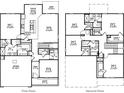 Two-story home floor plan, featuring 4 bedrooms, 3 bathrooms, and a 2-car garage at 220 Maple Hill Dr, Moncks Corner, SC 29461