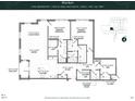 Two-bedroom floor plan with an open concept layout and two bathrooms at 609 King St # 532, Charleston, SC 29403