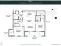 Two-bedroom, two-bath floor plan with balcony at 609 King St # 543, Charleston, SC 29403