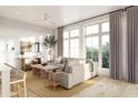 Spacious living room with large windows, hardwood floors, and comfortable seating at 618 Waterman St # 618, Charleston, SC 29492