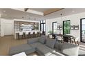 Open living space with modern kitchen, breakfast bar and dining area at 211 Seven Farms Dr # 301, Charleston, SC 29492