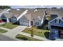 Gray house with white garage door and landscaping in a neighborhood at 253 River Martin Ct, Summerville, SC 29483