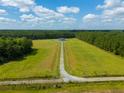 Aerial view of house with long driveway at 151 Farmers Ln, Moncks Corner, SC 29461