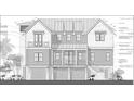 Architectural drawing of a two-story home with a metal roof and board and batten siding at 2857 Brownell Ave, Sullivans Island, SC 29482