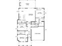 One-story floor plan with 2 bedrooms, 2 baths, a study, and a 2-bay garage at 143 Summerwind Dr, Summerville, SC 29486