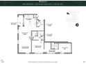 One-bedroom floor plan with open living area and balcony at 609 King St # 740, Charleston, SC 29403