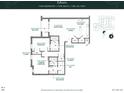 Two-bedroom, two-bathroom floor plan with dimensions and features at 609 King St # 416, Charleston, SC 29403