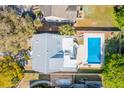 Aerial view showcasing home, pool and backyard at 512 Carolina Blvd, Isle of Palms, SC 29451