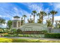Entrance to Four Seasons at K. Hovnanian's community with palm trees and landscaping at 386 Tupelo Lake Dr, Summerville, SC 29486