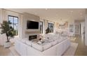Luxury living room with sectional sofa and fireplace at 3209 Marshall Blvd, Sullivans Island, SC 29482
