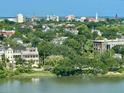 Panoramic view of the city, river, and lush greenery at 14 Lockwood Dr # 11A, Charleston, SC 29401