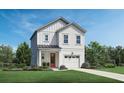 Two-story home with white siding and red door at 240 Claret Cup Way, Charleston, SC 29414