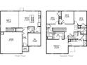 Two-story home floor plan, four bedrooms, two and a half bathrooms, and a two-car garage at 361 Willows Crescent Dr, Moncks Corner, SC 29461