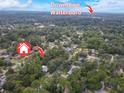 Aerial view of home in Downtown Walterboro at 316 Haynes St, Walterboro, SC 29488