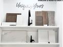Interior design samples for flooring, cabinets, and countertops at 1094 Glenshaw St, North Charleston, SC 29405