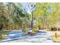 Community entrance with paved road and lush landscaping at 1709 Vireo Ct, Johns Island, SC 29455