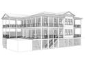 Three-story home with wraparound porch and elevated foundation at 3703 Hartnett Blvd, Isle of Palms, SC 29451