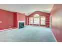 Living room with fireplace and built-in shelves at 1431 Belcourt Ln, Mount Pleasant, SC 29466