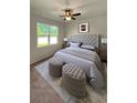 Large main bedroom with tufted headboard and ottoman at 3956 Treebranch Circle, Mount Pleasant, SC 29429