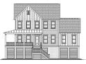 Two story home architectural drawing, showing exterior features at 1449 Jeremy Cay Ct, Awendaw, SC 29429