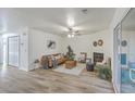 Living room with fireplace and access to a patio at 202 Greenmeadow Dr, Goose Creek, SC 29445