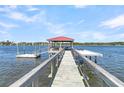 Wooden dock with gazebo overlooking calm water at 1913 Mooring Line Way, Mount Pleasant, SC 29466