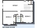Second floor plan featuring bedrooms and a shared bathroom at 2261 Norwood Oaks Dr, Mount Pleasant, SC 29466