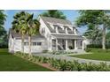 Two-story farmhouse with front porch, gray roof, and white siding at 5209 Seewee Rd, Awendaw, SC 29429