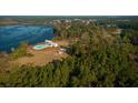 Aerial view of community amenities including pool, playground, and lake access at 337 Hillman Trail Dr, Moncks Corner, SC 29461