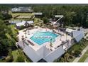 Aerial view of community pool, playground, and tennis courts at 3877 Summerton St, Mount Pleasant, SC 29466