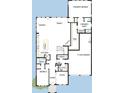 Open floor plan featuring a kitchen, dining, Gathering room, and 3-car garage at 1188 Reserve Ln, Awendaw, SC 29429
