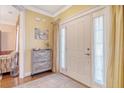 Inviting entryway with hardwood floors, neutral walls, and tasteful decor at 203 Silverwood Ln, Summerville, SC 29485