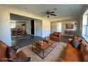 Bright living room features leather furniture and a modern coffee table at 6805 Sc-162, Hollywood, SC 29449