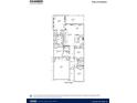 First floor plan of the Litchfield home, showing bedrooms, kitchen and garage at 2215 Macallan Blvd, Ravenel, SC 29470