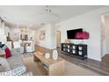 Bright and airy living room with hardwood floors and open concept at 1018 Currant Rd, Summerville, SC 29485