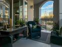 Furnished balcony with city and bridge views at 221 S Plaza Ct # 107, Mount Pleasant, SC 29464