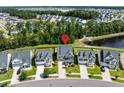 Aerial view showcasing home's location in a residential neighborhood at 192 Lindera Preserve Blvd, Summerville, SC 29486