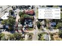Aerial view showing property location and neighborhood context at 207 Scott St, Mount Pleasant, SC 29464