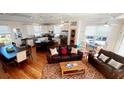 Open living space with hardwood floors and comfortable seating at 108 Palmetto Blvd, Edisto Beach, SC 29438