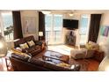 Oceanfront living room with stunning water views at 108 Palmetto Blvd, Edisto Beach, SC 29438