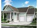 Two-car garage and front porch, light teal siding, and a dark grey roof at 346 Trailmore Ln, Summerville, SC 29486