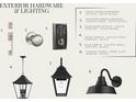 Front and rear door hardware and porch lighting fixtures in satin nickel and black at 346 Trailmore Ln, Summerville, SC 29486