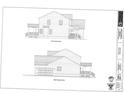 House side elevations showing a two story home with attached garage and porch at 4406 Sandy Hill Farm Rd, Hollywood, SC 29449