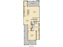 First-floor plan showcasing the kitchen, dining area, Gathering room, and owner's suite at 1445 Clay Field Trl, Summerville, SC 29485