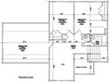 Second-level floor plan with bedrooms, bathroom, and hallway at 1156 Porcher School Road, Awendaw, SC 29429