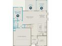Main floor plan showcasing a spacious great room, kitchen, and covered lanai at 107 Royal Cainhoy Way, Huger, SC 29450