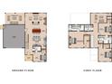 Two-story home floor plan, showing bedrooms, kitchen, and Gathering room at 5874 Hwy 165, Ravenel, SC 29470